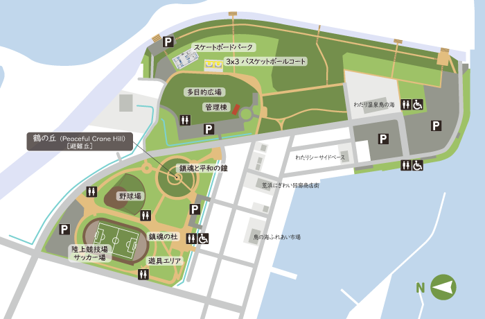鳥の海公園マップ