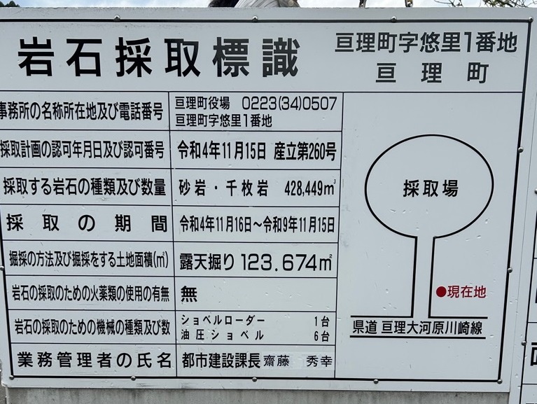 岩石採取標識