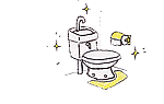 きれいな水洗トイレのイメージイラスト