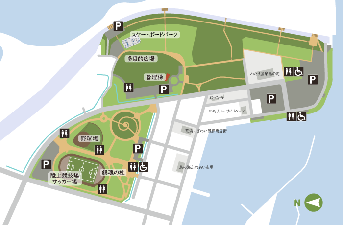 鳥の海公園マップ