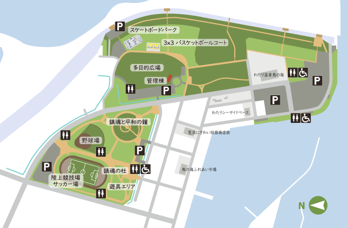 鳥の海公園マップ