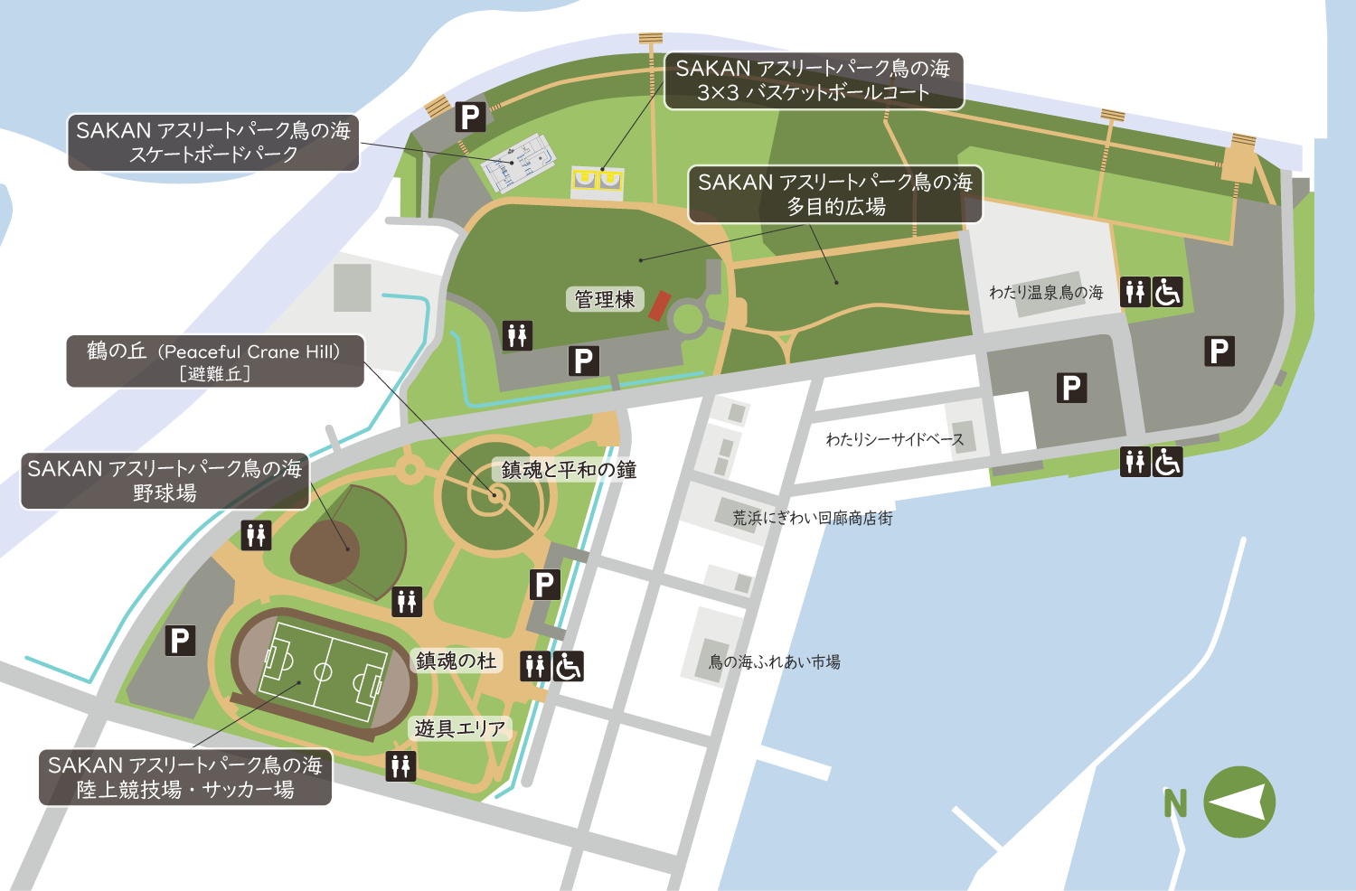 鳥の海公園マップ