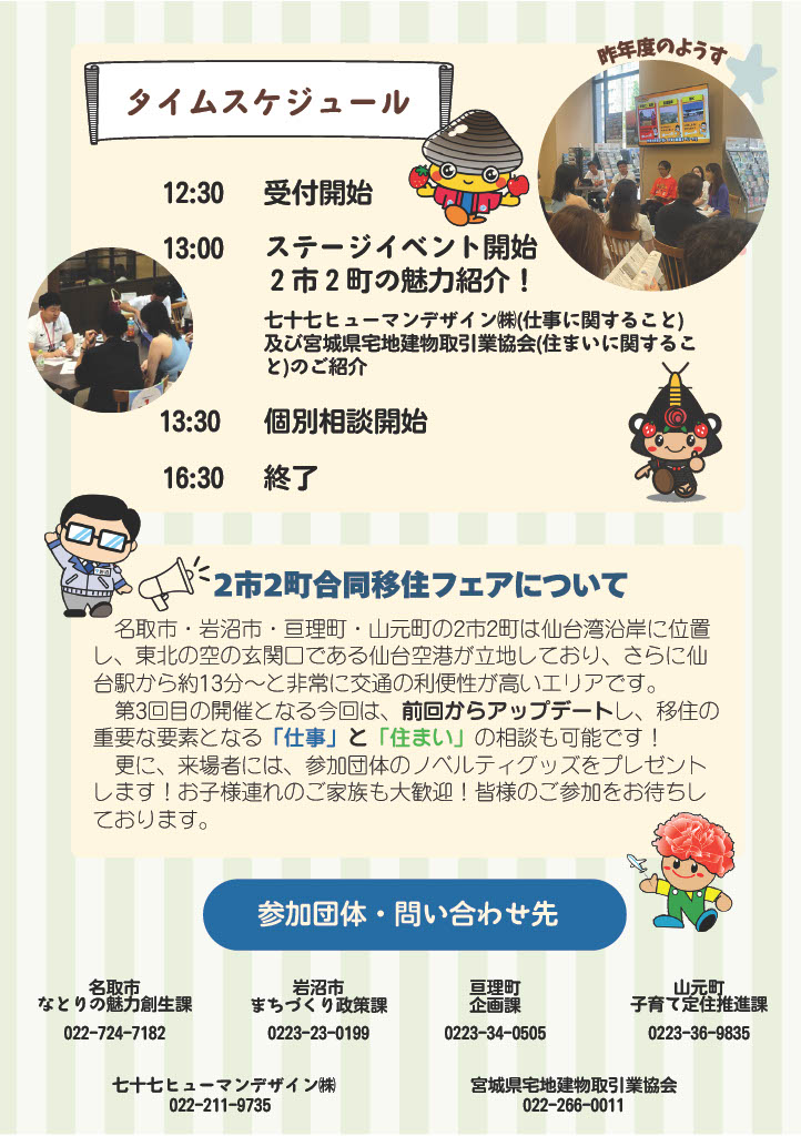 合同移住フェアチラシ裏面