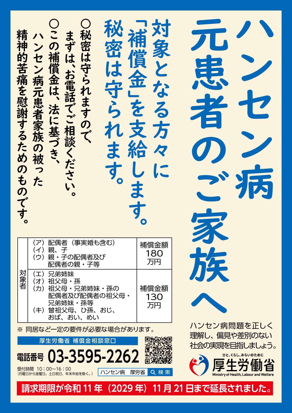 ハンセン病元患者家族に対する補償金制度